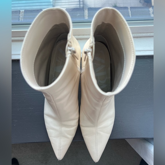 Zara White Ankle Boots - Picture 4 of 6